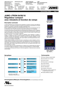 JUMO cTRON 04/08/16 Régulateur compact avec minuterie et