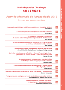 Bilan journée archéologie - Auvergne 2013 pdf