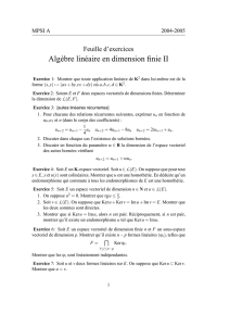 Algèbre linéaire en dimension finie II