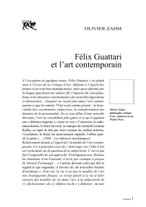 Félix Guattari et l`art contemporain
