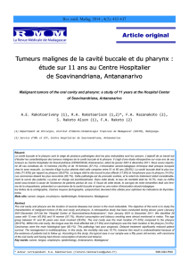 Article original Tumeurs malignes de la cavité buccale et du pharynx