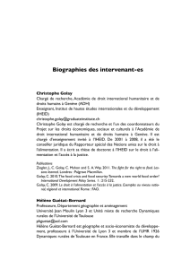Biographies des intervenant-es - Graduate Institute of International