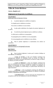 Règlement sur les permis et certificats - Ville de Trois