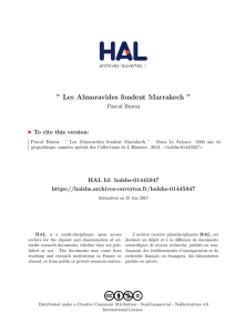 Les Almoravides fondent Marrakech - Hal-SHS