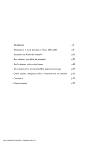 - Introduction - Les points de départ des scénarios