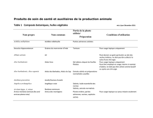 Produits de soins de santé et auxiliaires en production animale