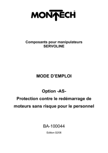 MODE D`EMPLOI Option -AS- Protection contre le