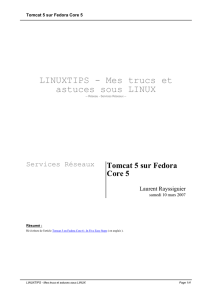 Tomcat 5 sur Fedora Core 5 - Linuxtips – Mes trucs et astuces LINUX