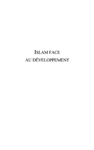 ISLAM FACE AU DÉVELOPPEMENT