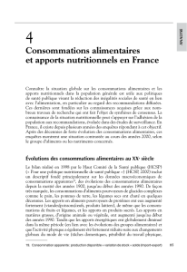 Consommations alimentaires et apports nutritionnels - iPubli