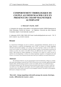 comportement tribologique du couple aluminium/acier c45 e en