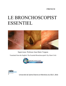 le bronchoscopist essentiel - Bronchoscopy International