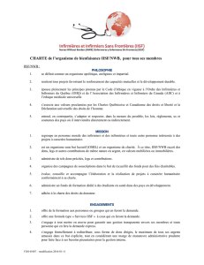 Charte - Infirmiers Sans Frontières