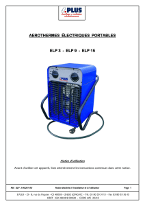 aerothermes électriques portables elp 3 - elp 9 - elp 15
