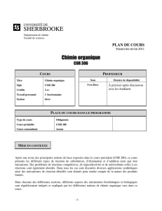 Chimie organique - Yves Dory Research