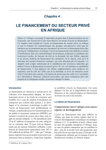 Chapitre 4 : LE FINANCEMENT DU SECTEUR PRIVÉ EN AFRIQUE