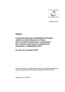 Rapport au Gouvernement de la République française relatif à la
