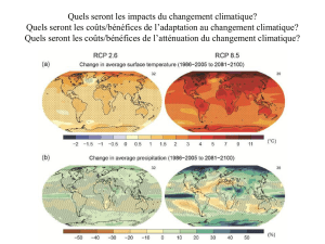 Les scénarios du changement climatique pour le prochain siècle