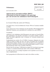 ROF 2010_160 Ordonnance approuvant la convention tarifaire 2010