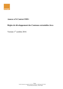 Annexe 6 - Règles de développement des Contenus exécutables Java