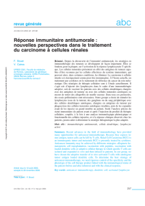 Réponse immunitaire antitumorale