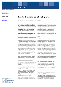 Droits humaines et religions - Konrad-Adenauer