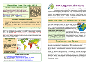 Le Changement climatique Le Changement climatique