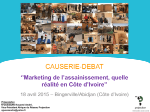 Marketing de l`assainissement, quelle réalité en