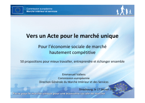 Acte pour le marché unique - Eurodistrict 17 Fevr 2011 - Euro