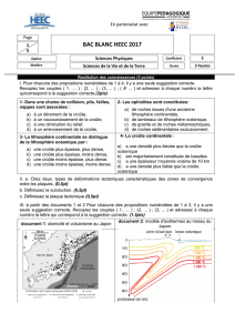 Examen Science de la Vie et de la Terre