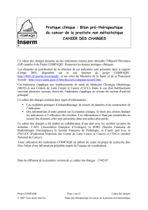 Pratique clinique : Bilan pré-thérapeutique du - Compaq-HPST