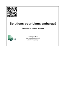 Solutions pour Linux embarqué