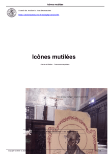Icônes mutilées - Atelier St Jean Damascène