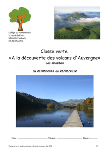 Classe verte «A la découverte des volcans d`Auvergne»