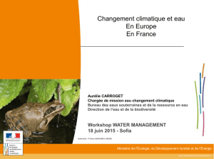 Changement climatique et eau En Europe En France