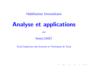 Analyse et applications