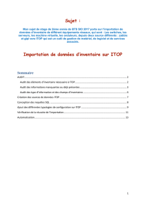 Sujet : Importation de données d`inventaire sur ITOP