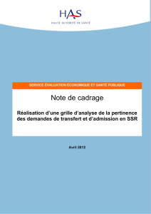 Note de cadrage