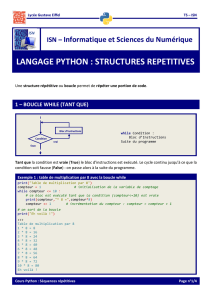 Python Structures répétitives