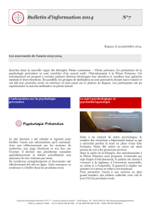Bulletin d`information - Institut de Psychologie Contemplative