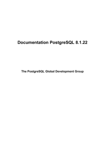 Documentation PostgreSQL 8.1.22