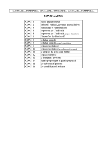 CONJUGAISON CONJ. 1 Passé présent futur CONJ. 2 Infinitif