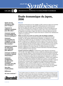Synthèses étude économiques Japon