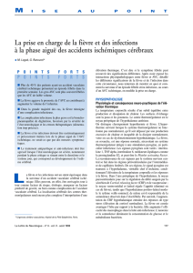 La prise en charge de la fièvre et des infections à la phase