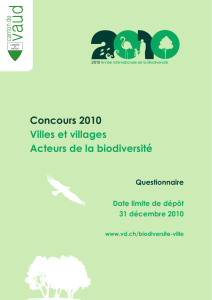 Concours "Villes et villages vaudois, acteurs de la biodiversité"
