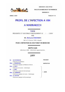 Profil de l`infection à VIH à Marrakech