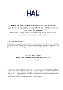Etude du fonctionnement dégradé d`une machine synchrone à