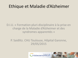 Ethique et Maladie d`Alzheimer - Facultés de Médecine de Toulouse