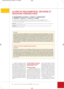 ulcère du pied diabétique: décharge et éducation thérapeutique