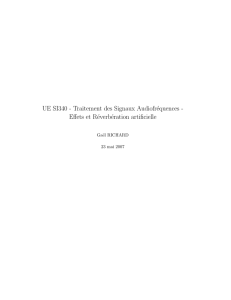 UE SI340 - Traitement des Signaux Audiofréquences